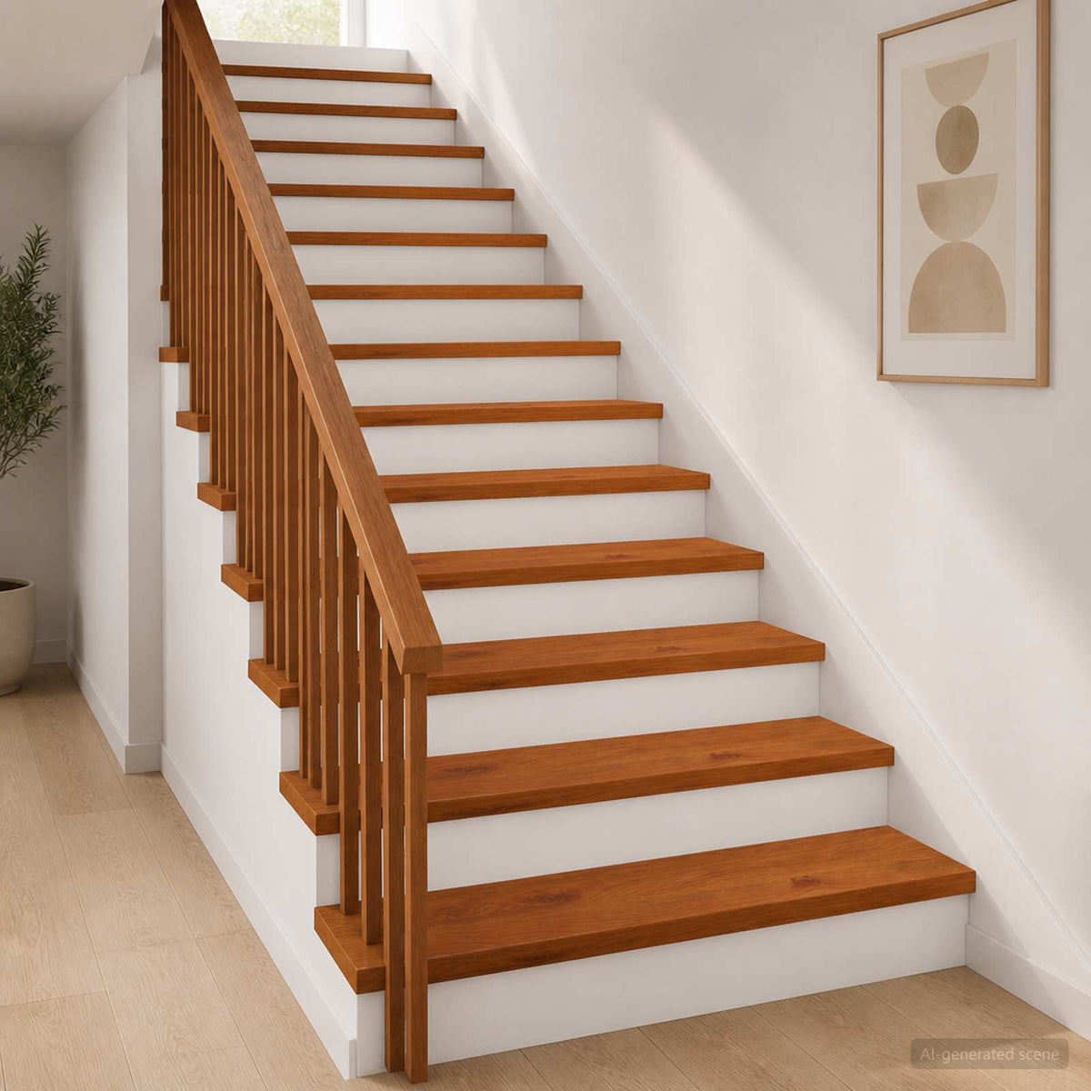 Gradini per Scale 12 pz 80 x 30 x 2 cm Marrone | homemem39