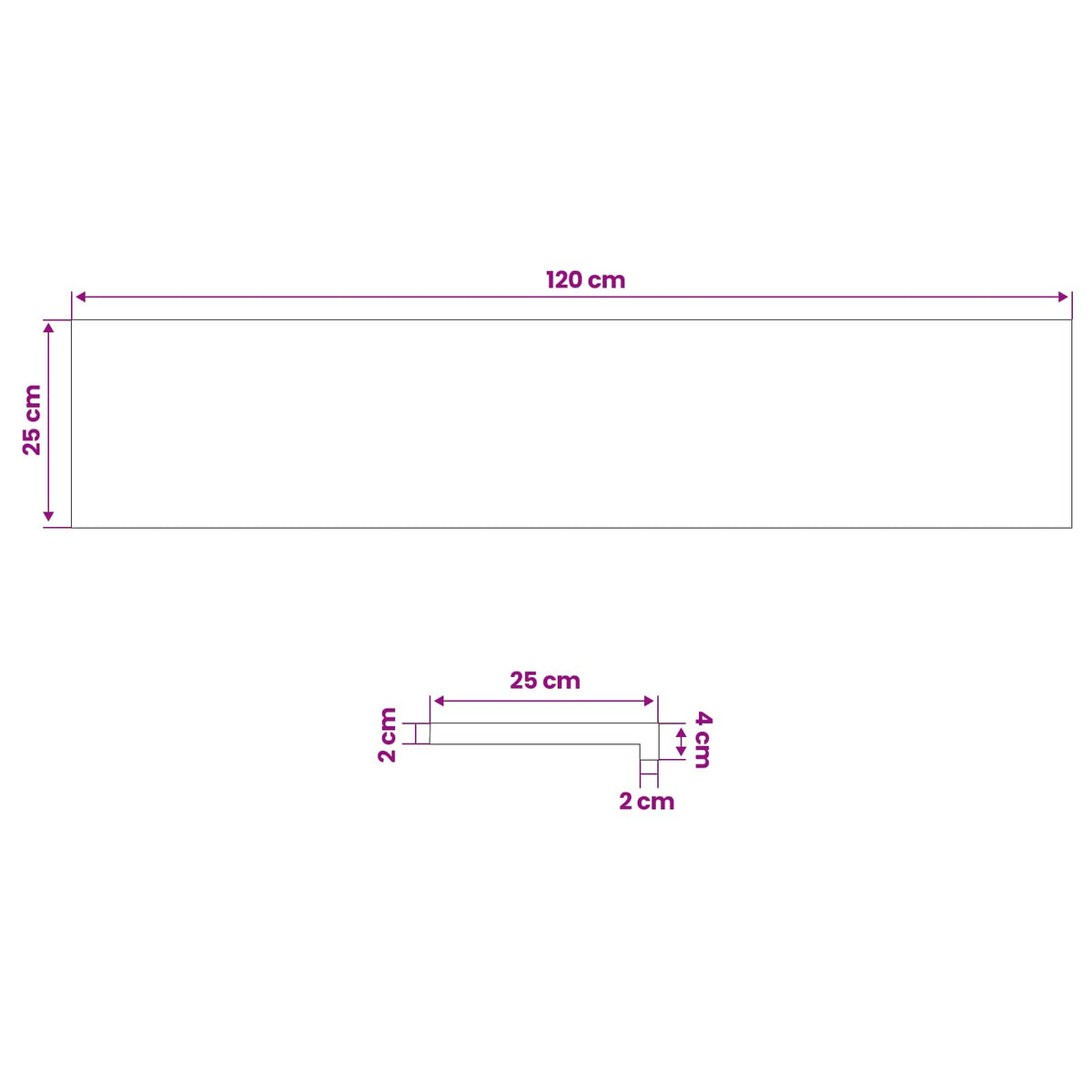 Gradini per Scale 16 pz 120 x 25 x 2 cm Bianco | homemem39