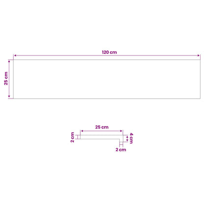 Gradini per Scale 16 pz 120 x 25 x 2 cm Bianco | homemem39