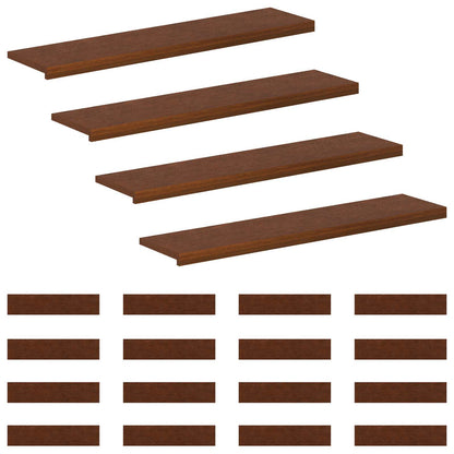 Gradini per Scale 20 pz 120 x 30 x 2 cm Marrone Scuro