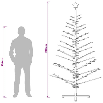 Albero di Natale in legno KOTKA 240 cm Legno Massello di Pino | homemem39