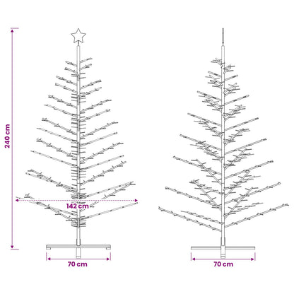 Albero di Natale in legno KOTKA 240 cm Legno Massello di Pino | homemem39