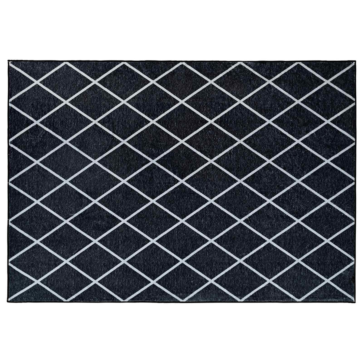 Tappeto ORIZ Motivo a diamante nero 160 x 230 cm | homemem39