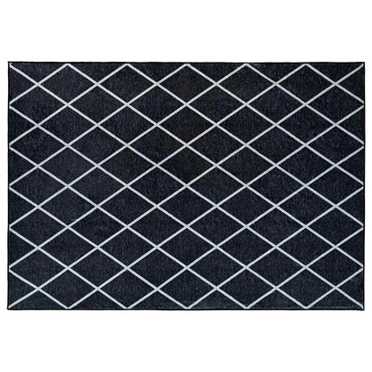 Tappeto ORIZ Motivo a diamante nero 160 x 230 cm | homemem39