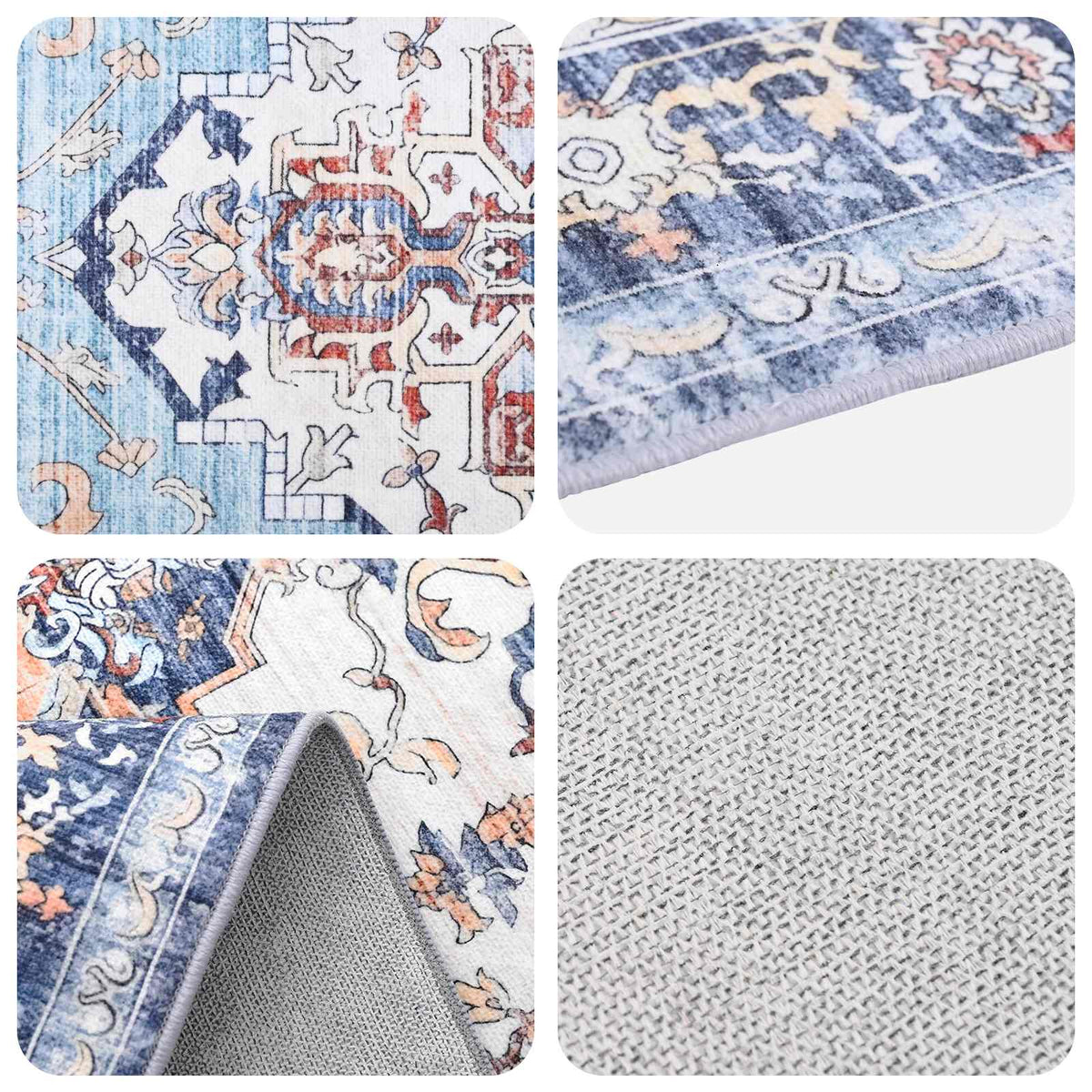 Tappeto ORIZ Multicolore 80 x 150 cm 100% Poliestere | homemem39