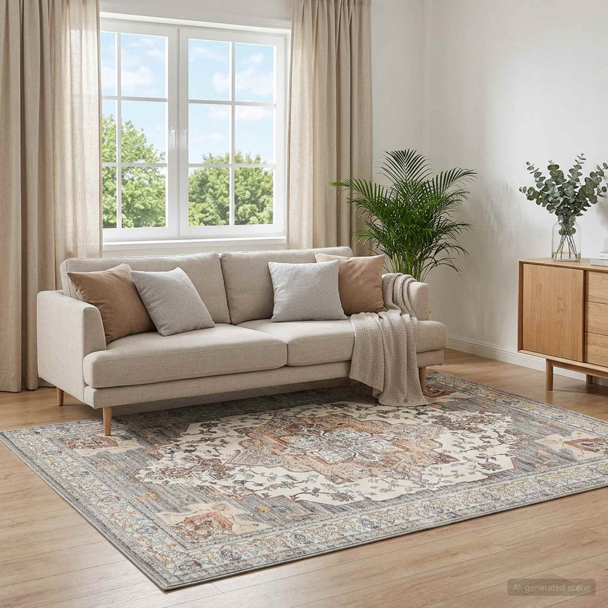 Tappeto ORIZ Marrone 240 x 340 cm 100% Poliestere | homemem39