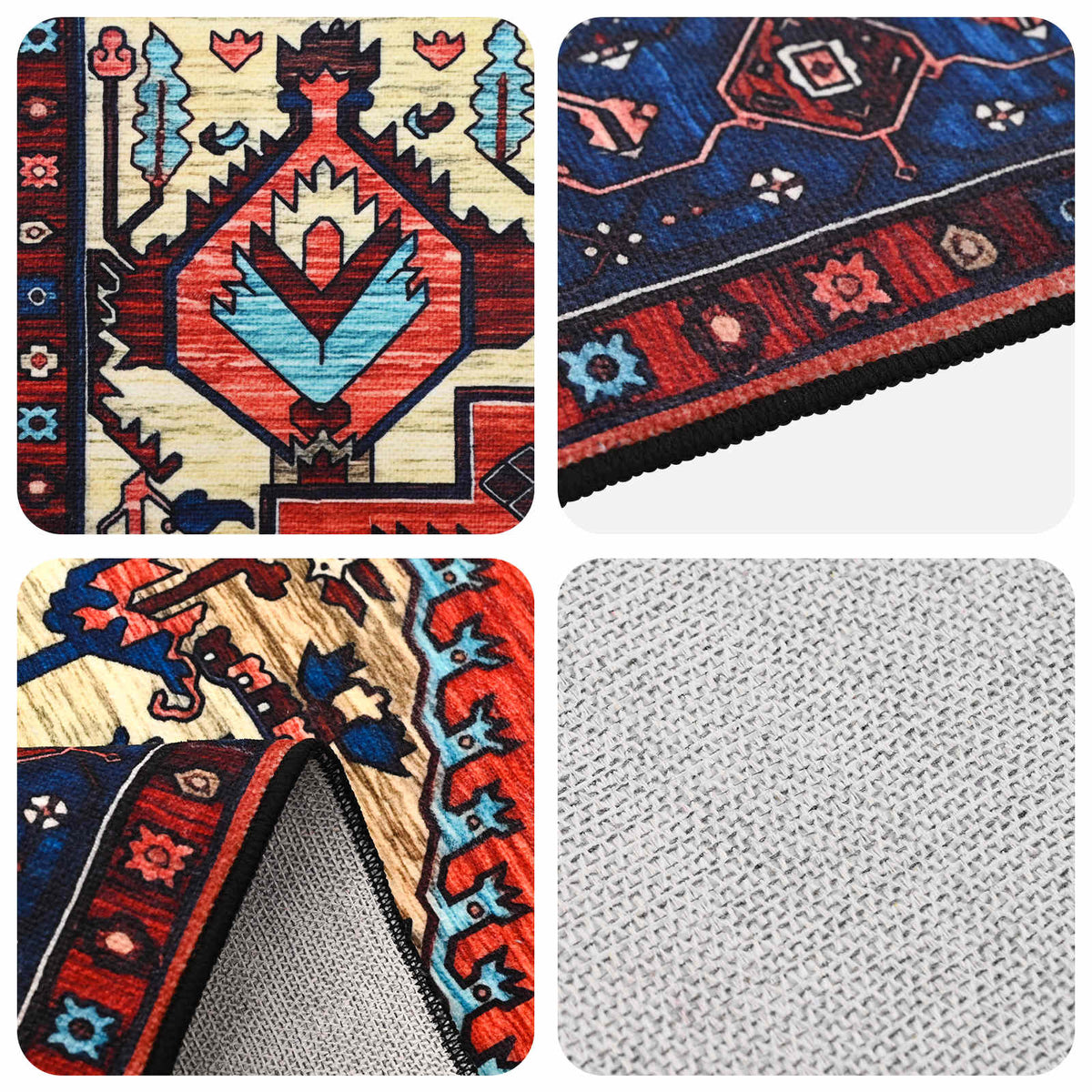Tappeto ORIZ Rosso 160 x 160 cm 100% Poliestere