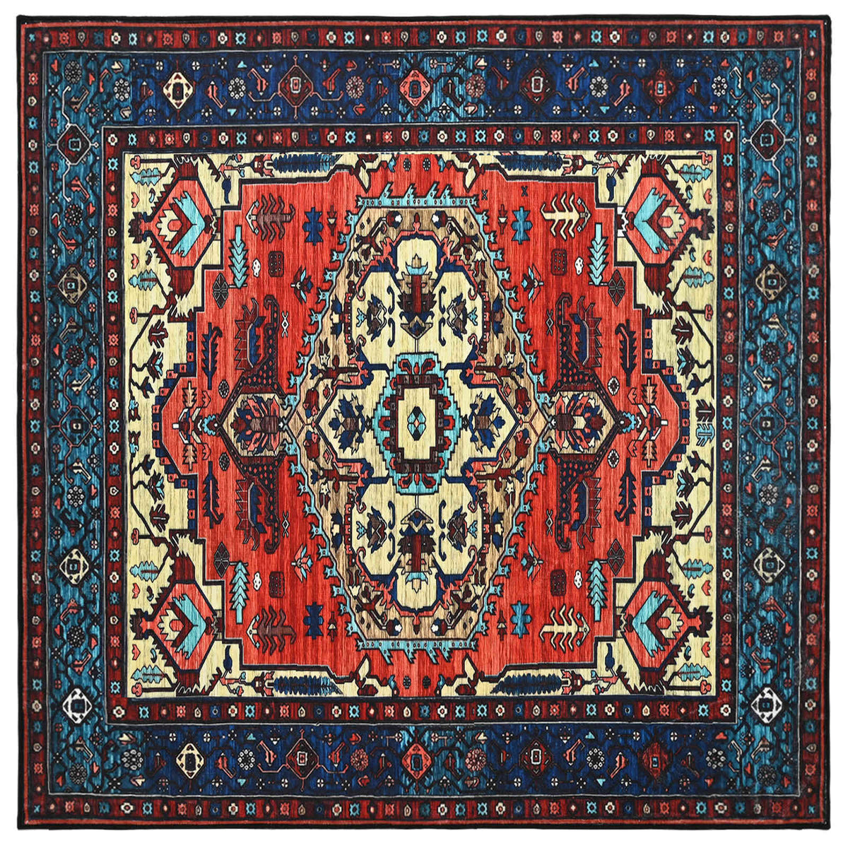 Tappeto ORIZ Rosso 160 x 160 cm 100% Poliestere