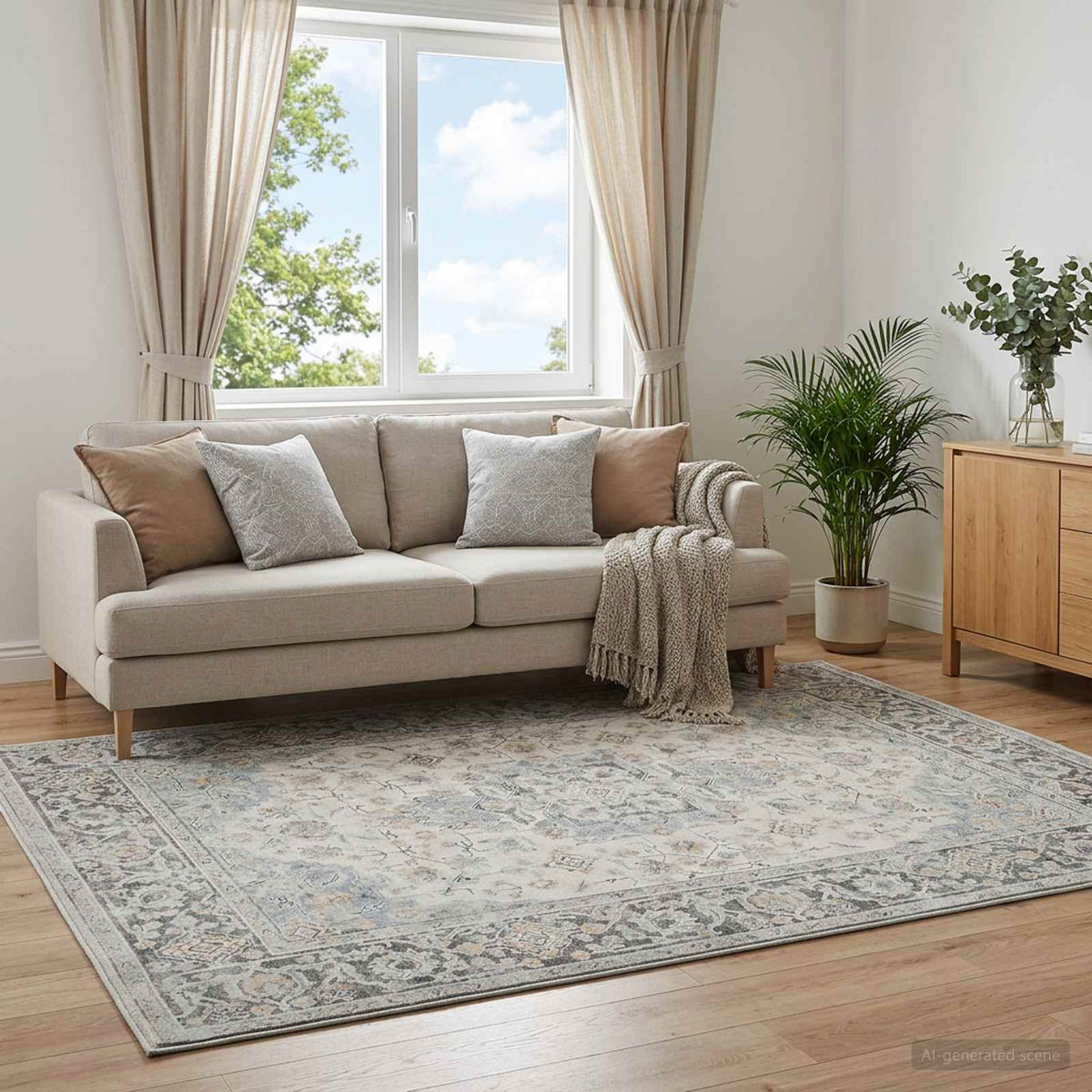 Tappeto ORIZ Crema 80 x 150 cm 100% Poliestere | homemem39