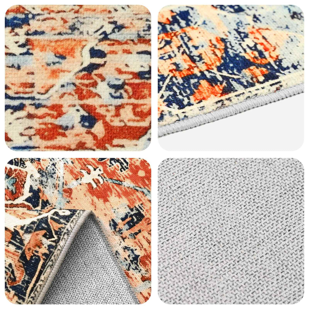 Tappeto ORIZ Arancione 80 x 150 cm 100% Poliestere | homemem39