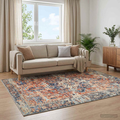Tappeto ORIZ Arancione 80 x 150 cm 100% Poliestere | homemem39