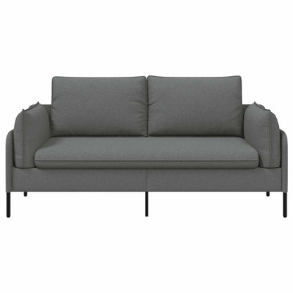 Divano a 2 Posti Grigio Scuro 188 x 81 x 89 cm Tessuto | homemem39