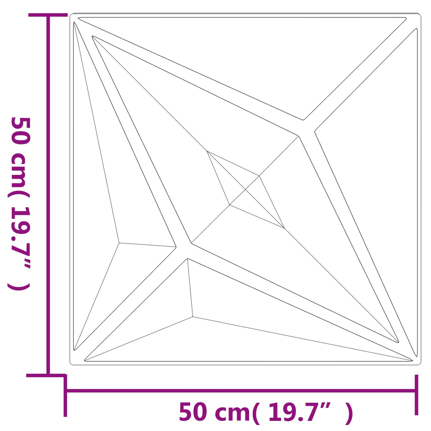 Pannelli da parete 12 pcs Stella bianca 50 x 50 cm Schiuma XPS | homemem39