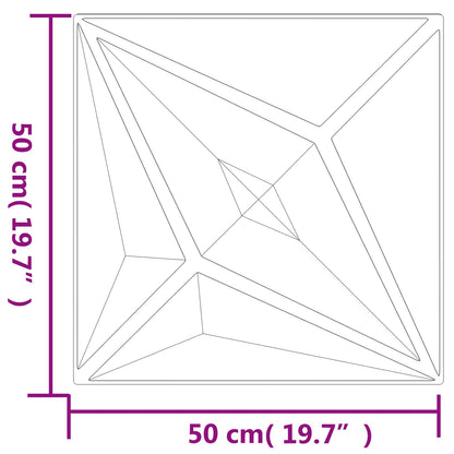 Pannelli da parete 12 pcs Stella bianca 50 x 50 cm Schiuma XPS | homemem39