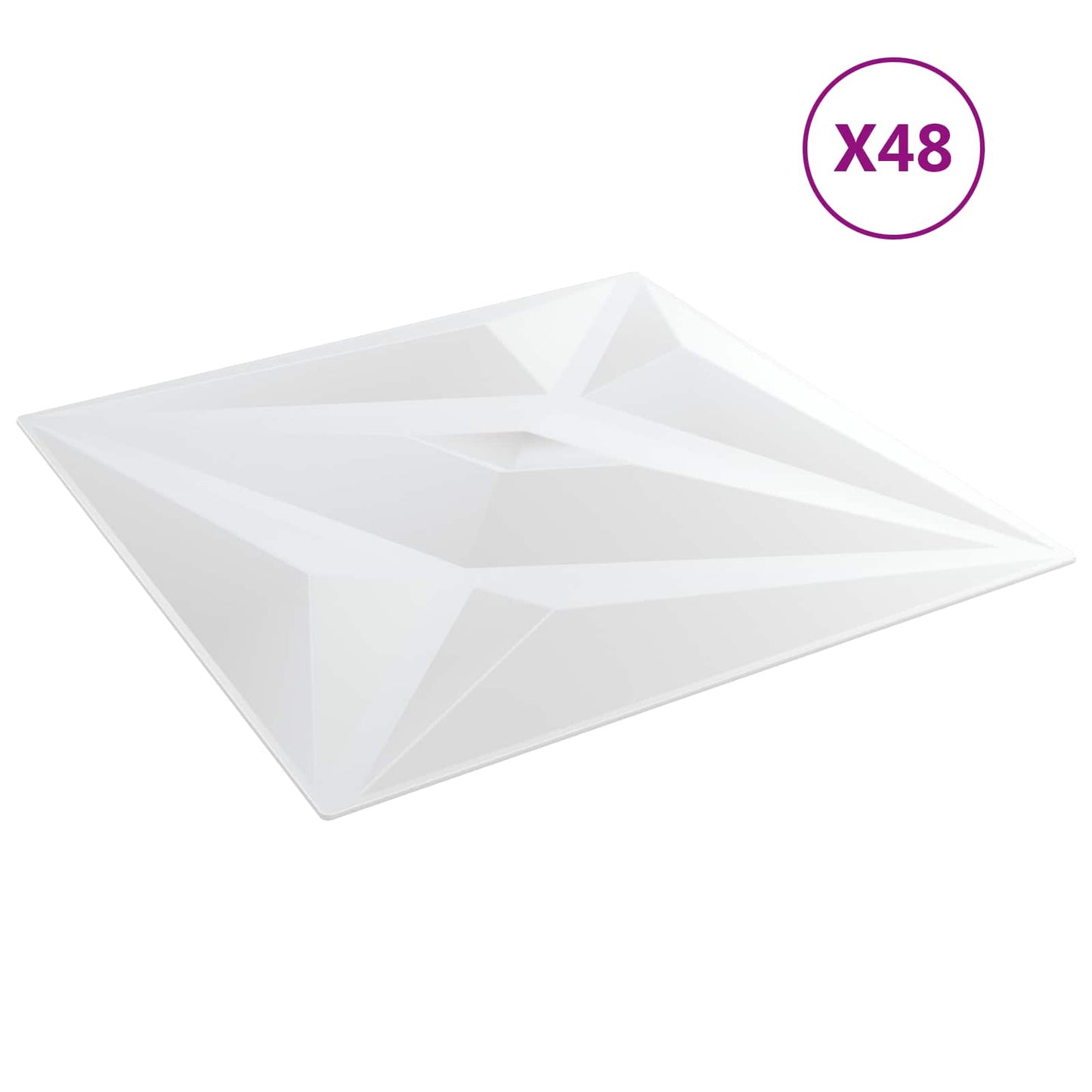 Pannelli da parete 12 pcs Stella bianca 50 x 50 cm Schiuma XPS | homemem39