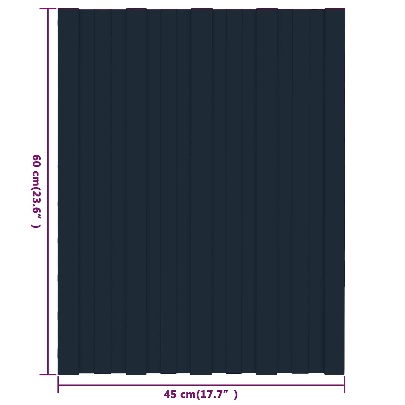 Pannello per tetto 36 pcs Antracite 60 x 45 cm Acciaio zincato | homemem39