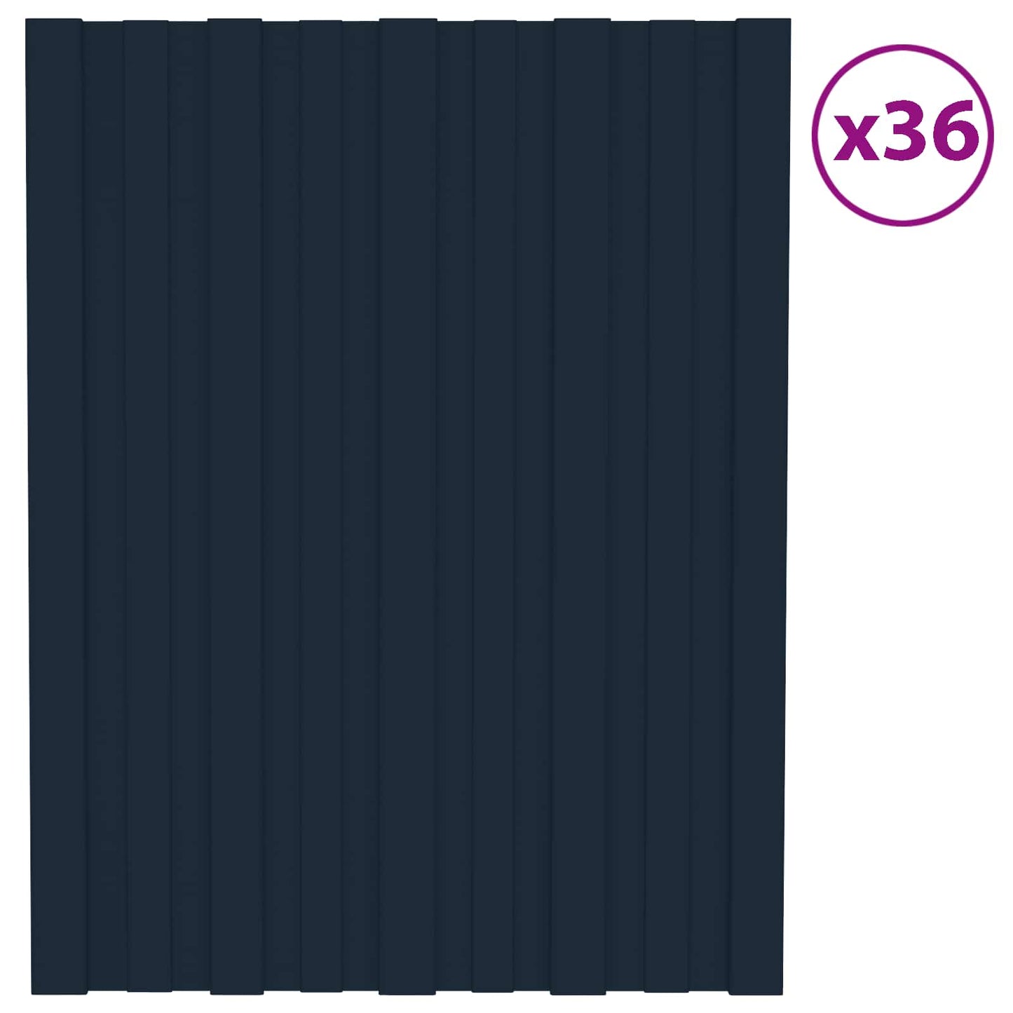 Pannello per tetto 36 pcs Antracite 60 x 45 cm Acciaio zincato | homemem39