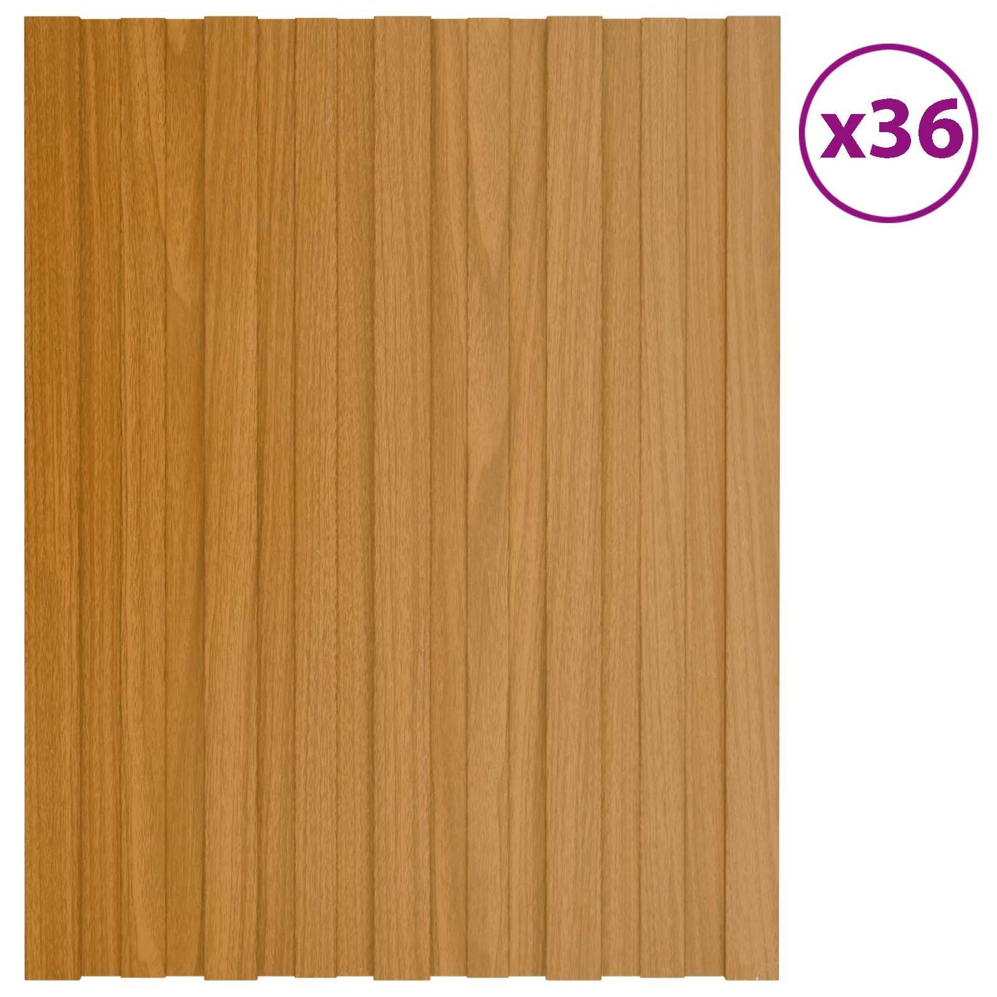 Pannello per tetto 36 pcs Naturale 60 x 45 cm Acciaio zincato | homemem39