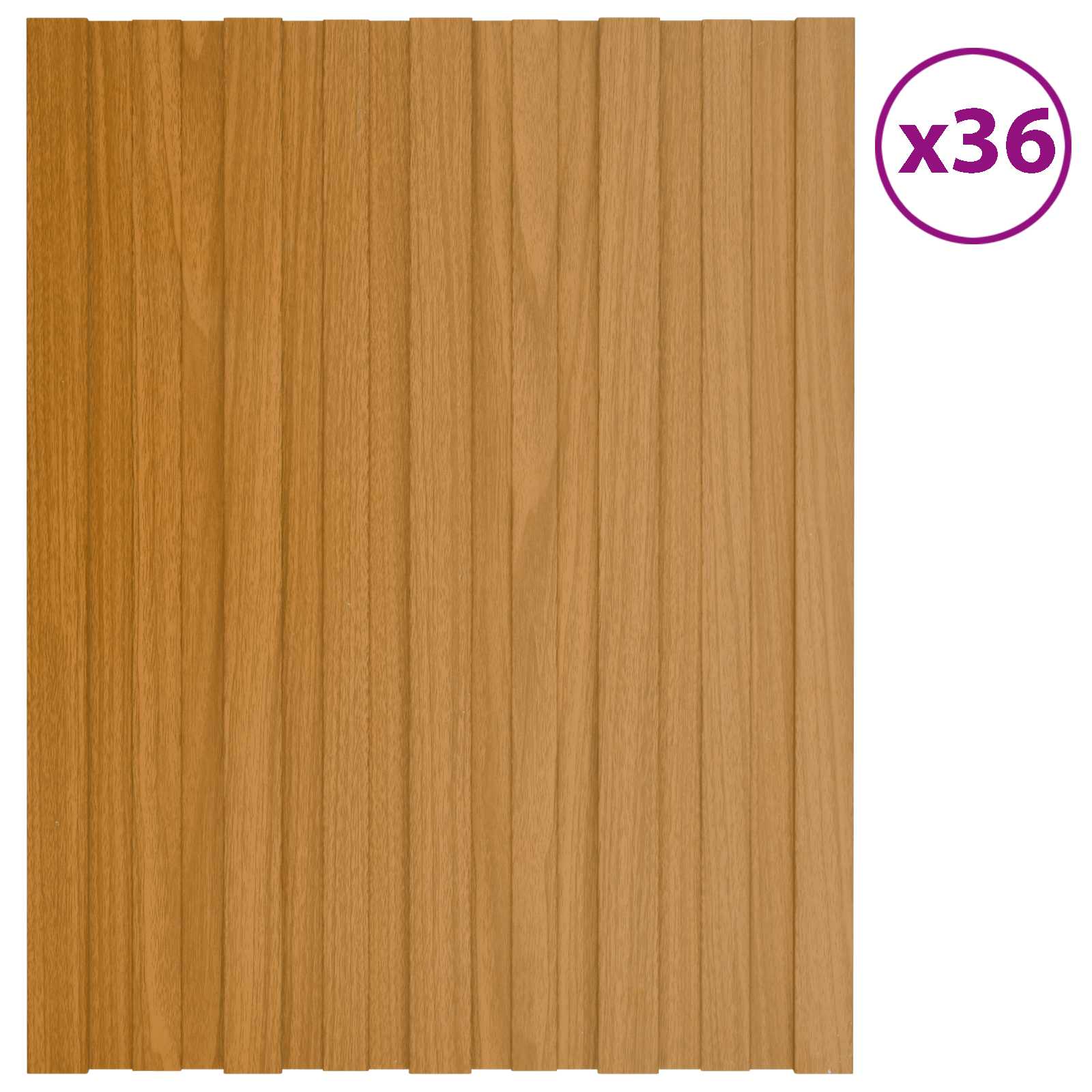 Pannello per tetto 36 pcs Naturale 60 x 45 cm Acciaio zincato | homemem39