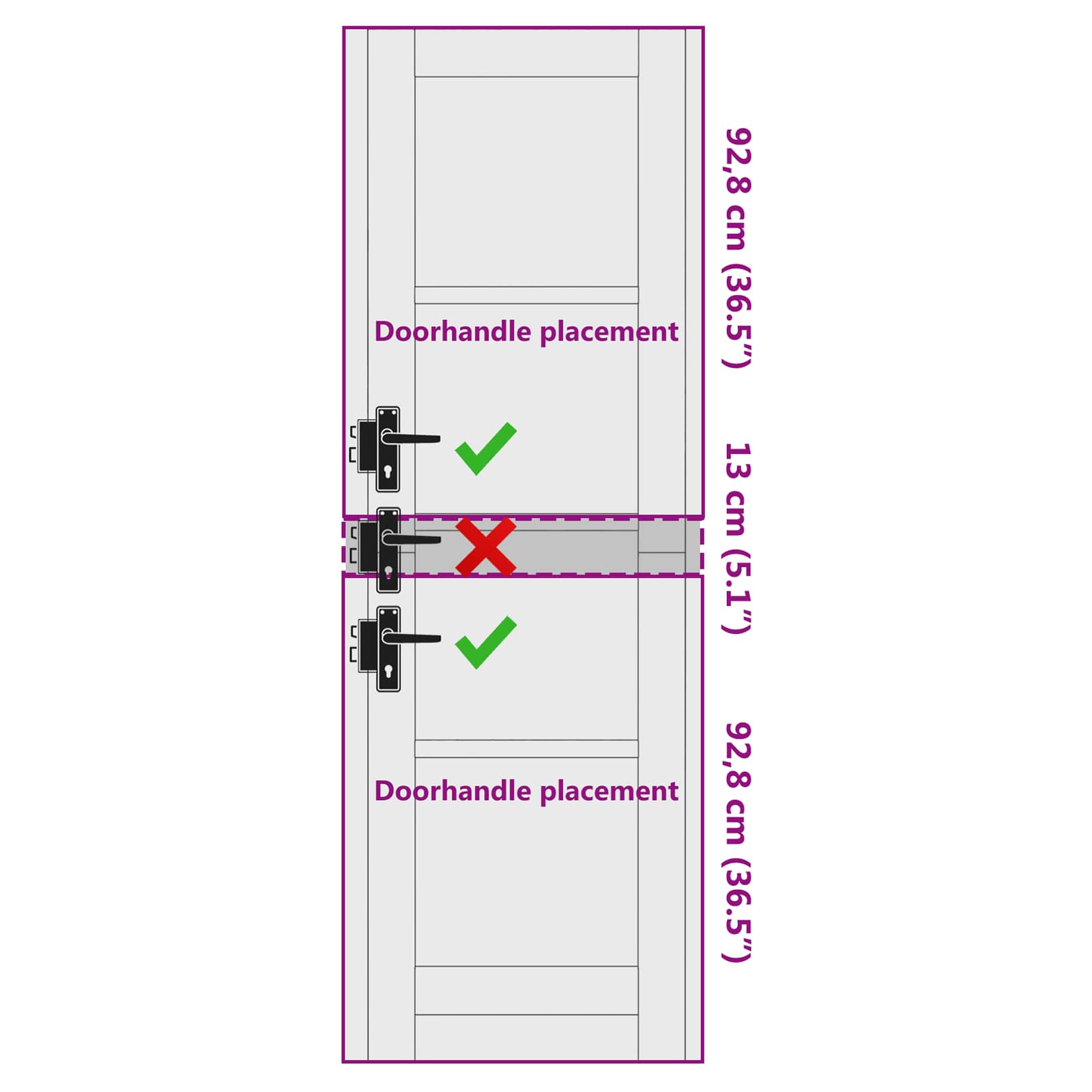 Porta Interna Bianco 61 x 198,5 cm Legno compensato | homemem39