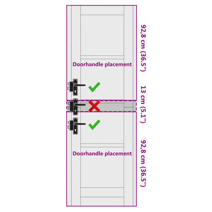Porta Interna Bianco 61 x 198,5 cm Legno compensato | homemem39