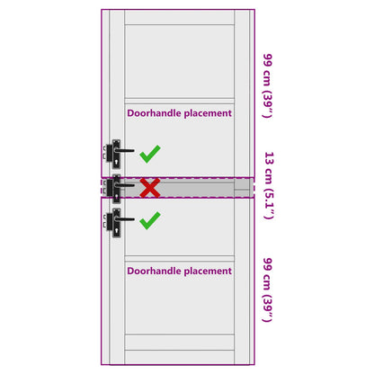 Porta Interna Bianco 83 x 211 cm Legno compensato | homemem39