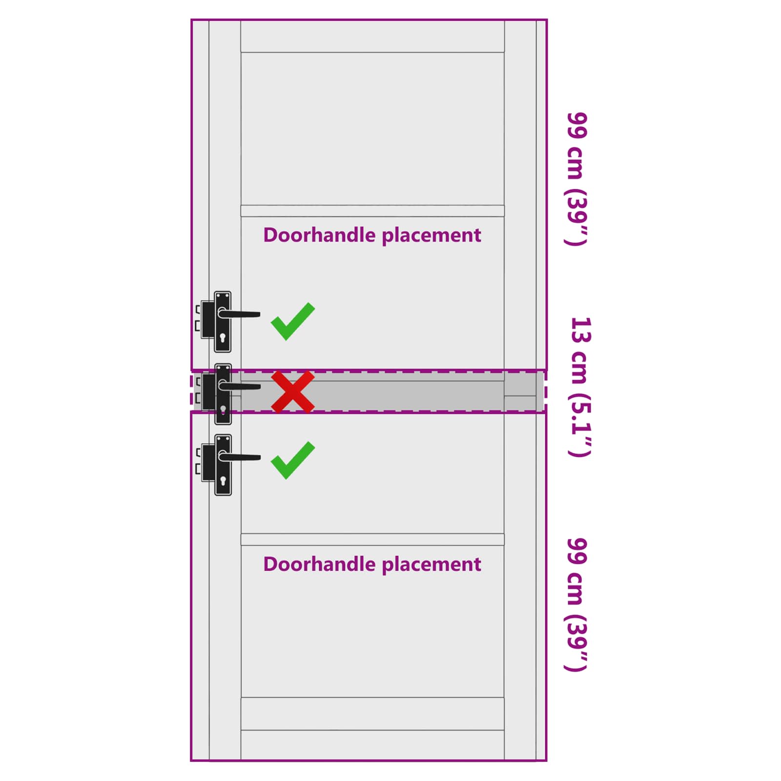 Porta Interna Bianco 93 x 211 cm Legno compensato | homemem39