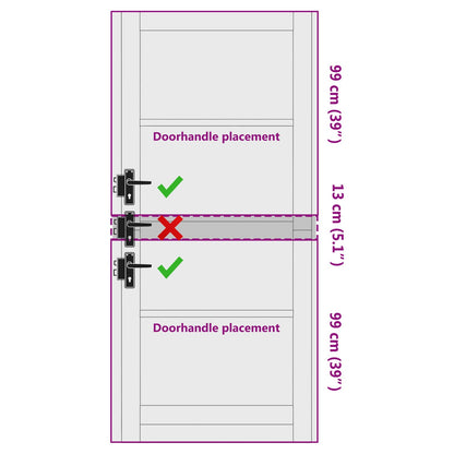 Porta Interna Bianco 93 x 211 cm Legno compensato | homemem39