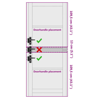 Porta Interna Bianco 93 x 232 cm Legno compensato | homemem39