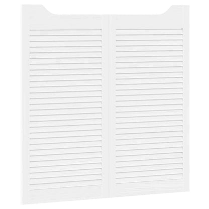 Porte Swing 2 pcs Bianco Legno Massello di Pino | homemem39