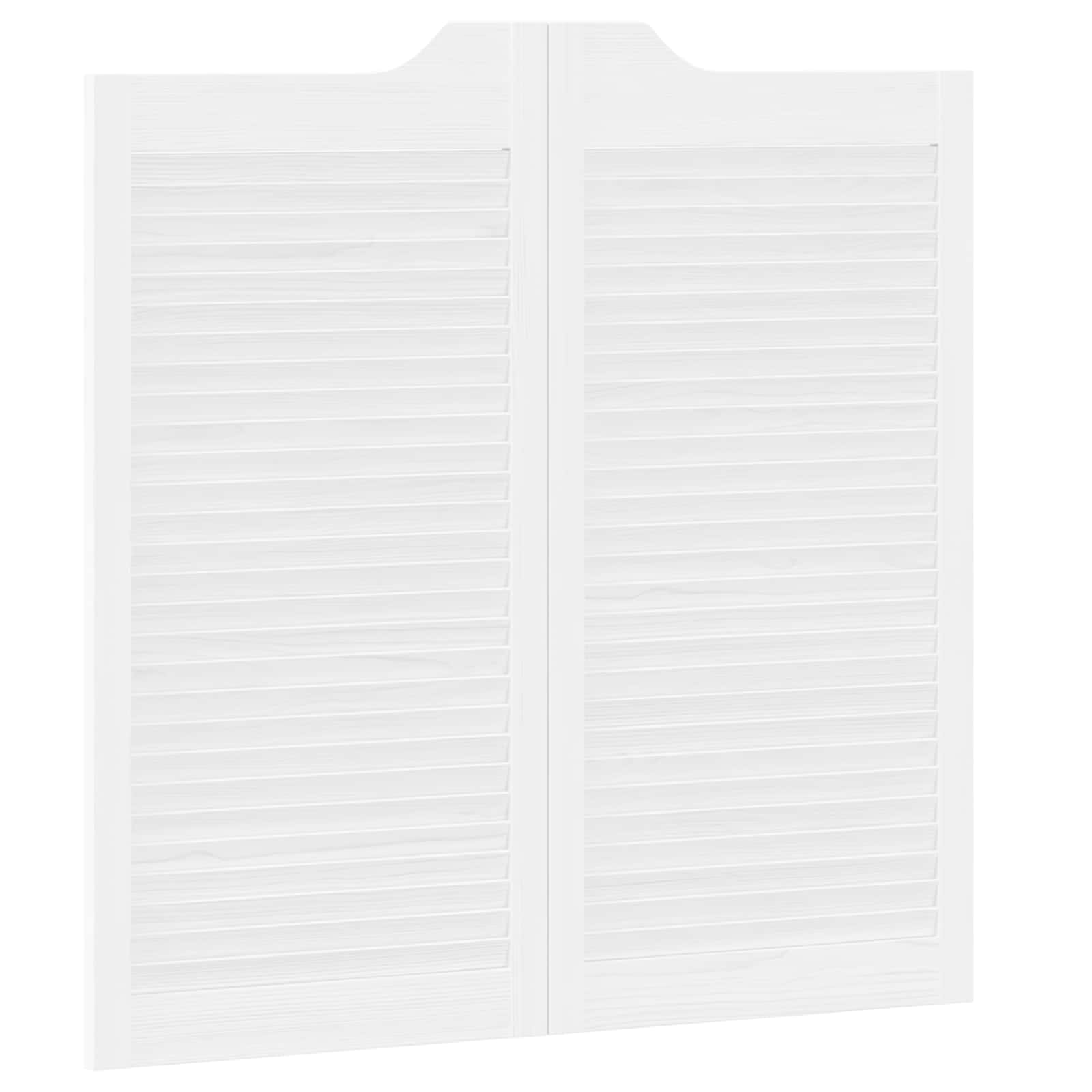 Porte Swing 2 pcs Bianco Legno Massello di Pino | homemem39