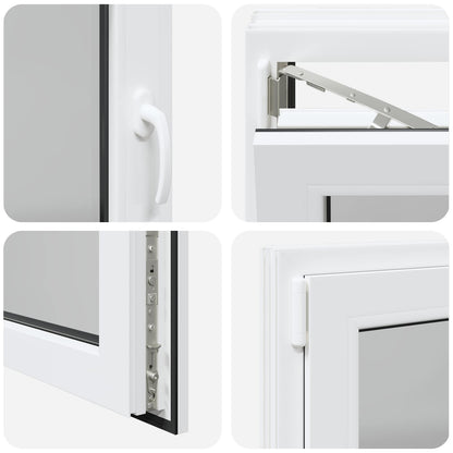 Finestra per Soffitta RISOR 100 x 60 cm PVC e Vetro Bianco | homemem39
