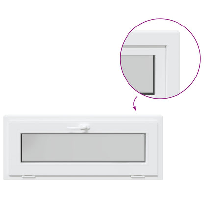 Finestra per Soffitta RISOR 100 x 40 cm PVC e Vetro Bianco | homemem39