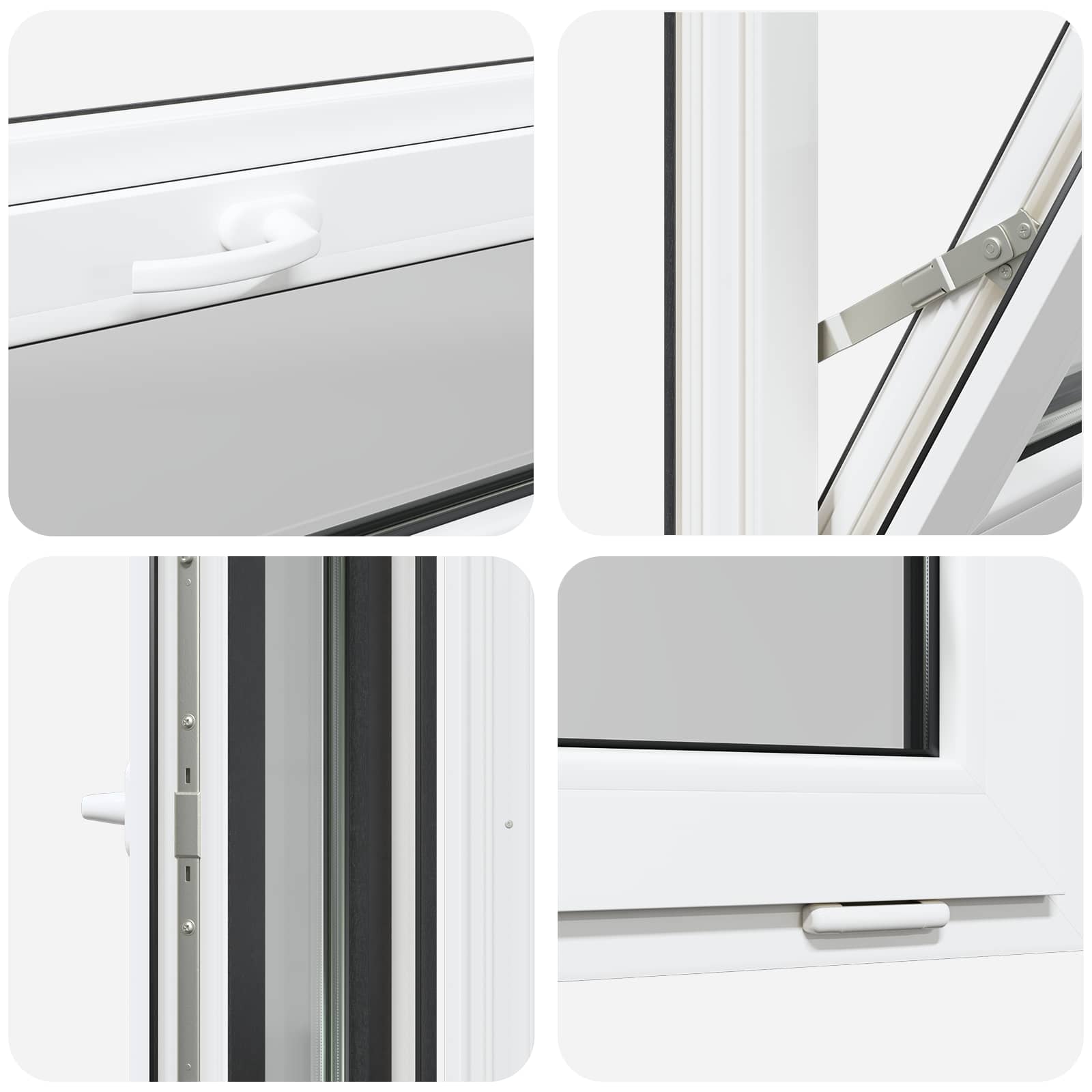 Finestra per Soffitta RISOR 80 x 40 cm PVC e Vetro Antracite | homemem39