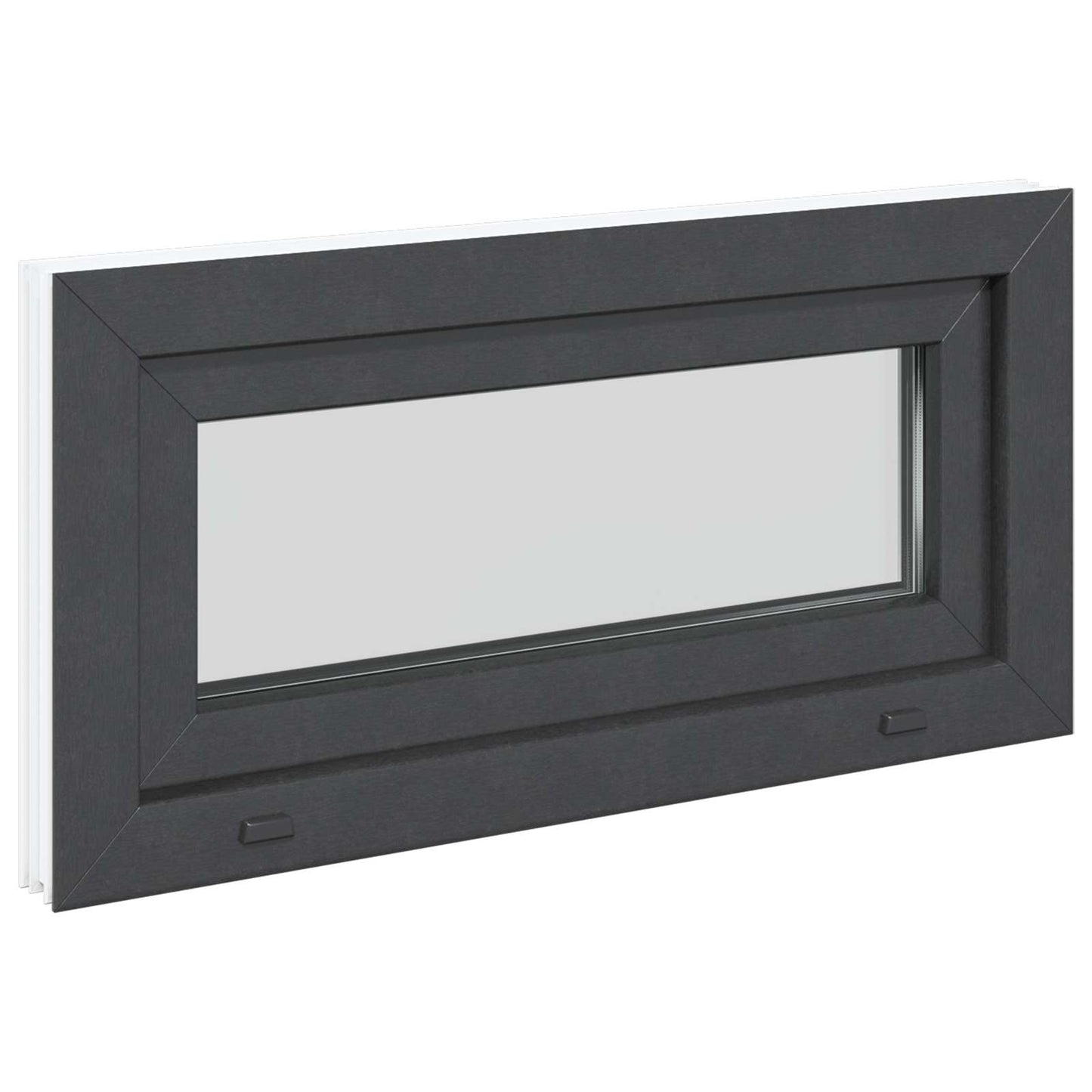 Finestra per Soffitta RISOR 80 x 40 cm PVC e Vetro Antracite | homemem39