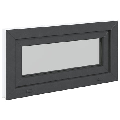 Finestra per Soffitta RISOR 80 x 40 cm PVC e Vetro Antracite | homemem39