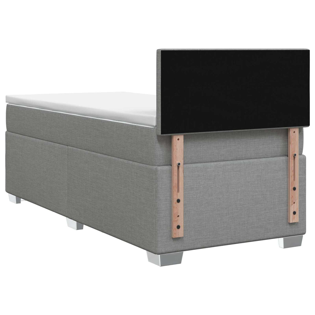 Letto box spring con materasso Grigio Chiaro 90 x 200 cm | homemem39