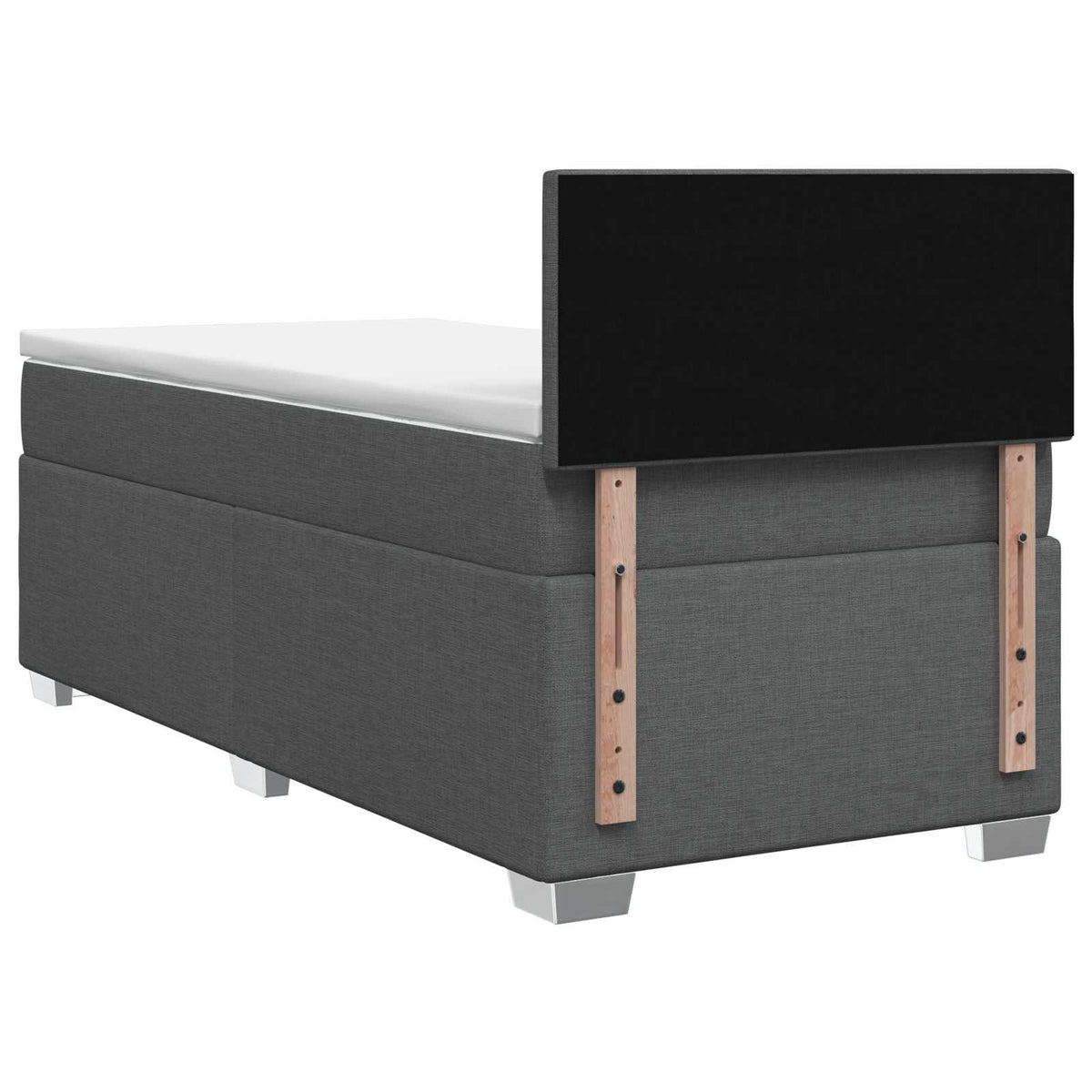Letto box spring con materasso Grigio Scuro 90 x 200 cm Tessuto | homemem39
