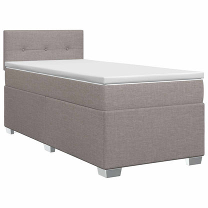 Letto box spring con materasso Tortora 100 x 200 cm Tessuto | homemem39