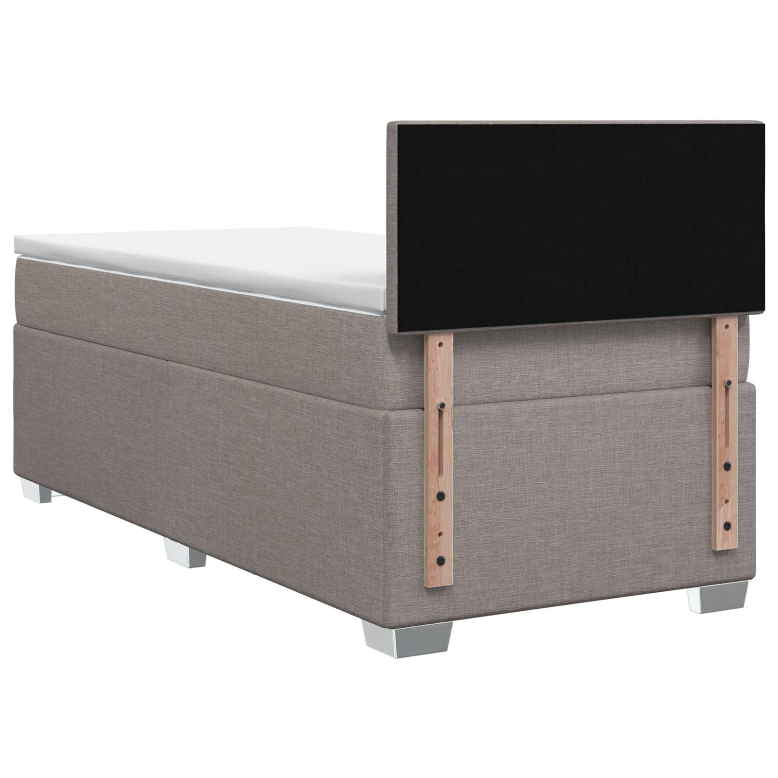 Letto box spring con materasso Tortora 100 x 200 cm Tessuto | homemem39