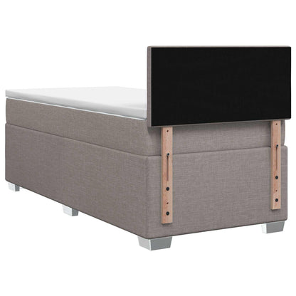 Letto box spring con materasso Tortora 100 x 200 cm Tessuto | homemem39