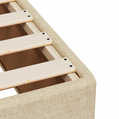 Letto box spring con materasso Crema 100 x 200 cm Tessuto | homemem39