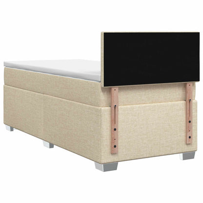 Letto box spring con materasso Crema 100 x 200 cm Tessuto | homemem39