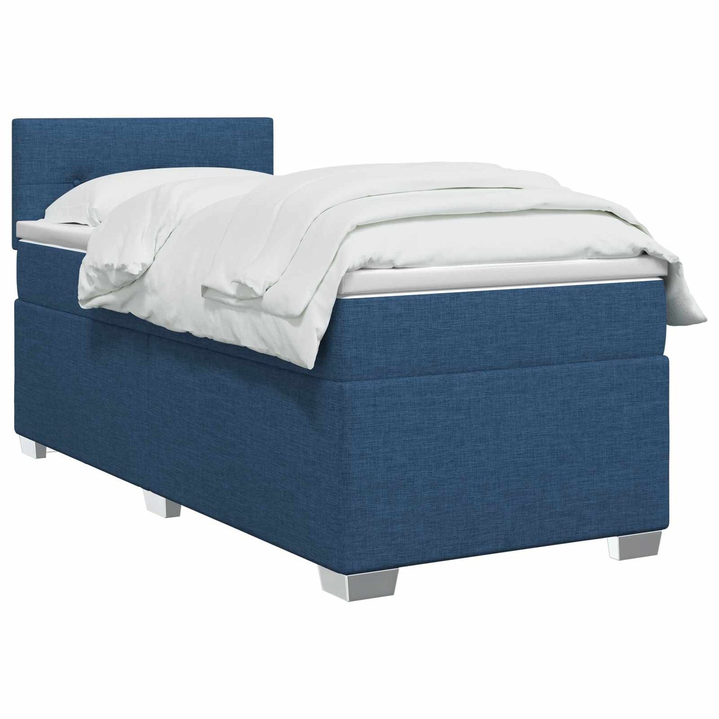 Letto box spring con materasso Blu 100 x 200 cm Tessuto | homemem39