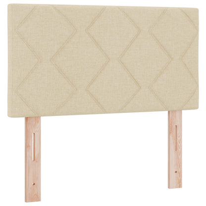 Letto box spring con materasso Crema 100 x 200 cm Tessuto | homemem39
