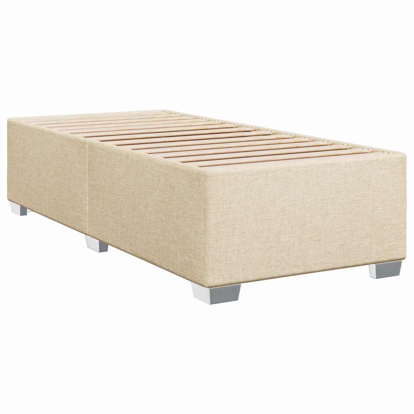 Letto box spring con materasso Crema 100 x 200 cm Tessuto | homemem39