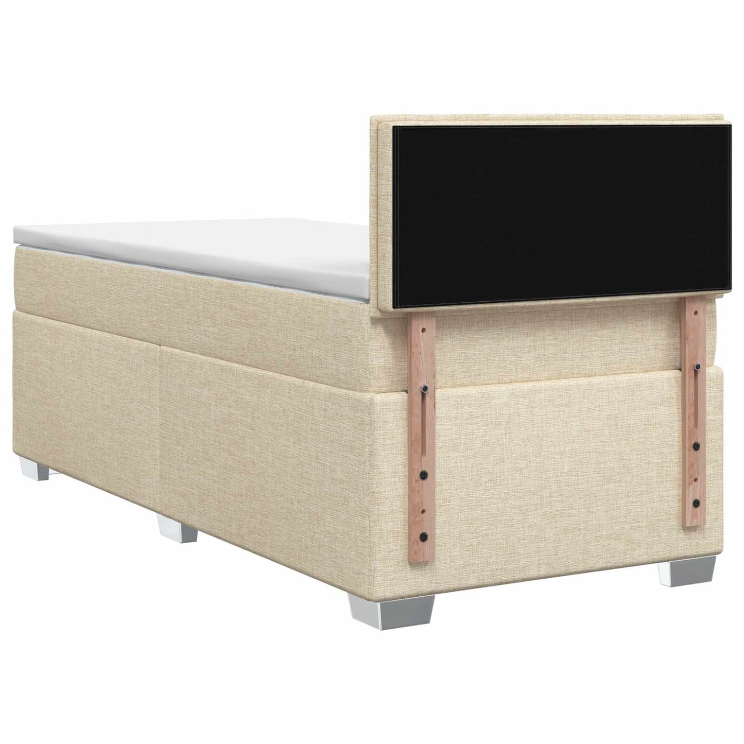Letto box spring con materasso Crema 100 x 200 cm Tessuto | homemem39
