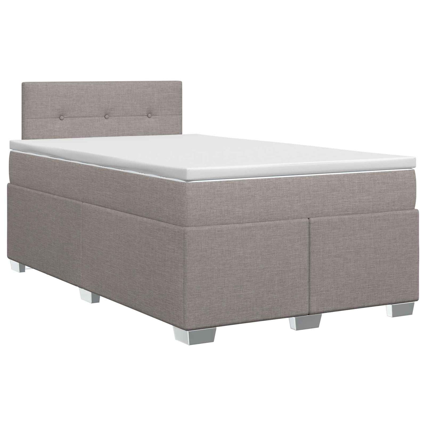 Letto box spring con materasso Tortora 120 x 190 cm Tessuto | homemem39