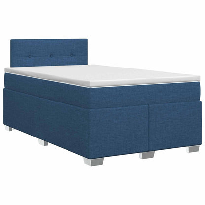 Letto box spring con materasso Blu 120 x 190 cm Tessuto