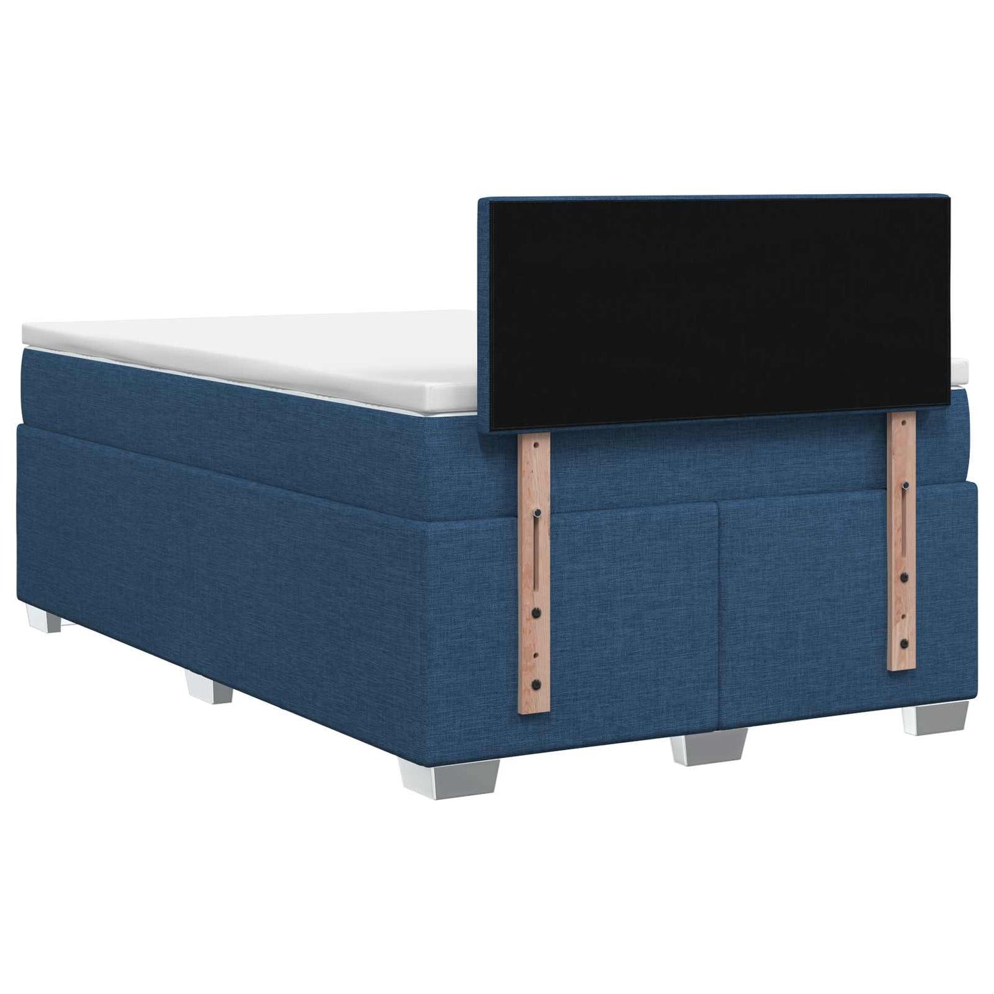 Letto box spring con materasso Blu 120 x 190 cm Tessuto